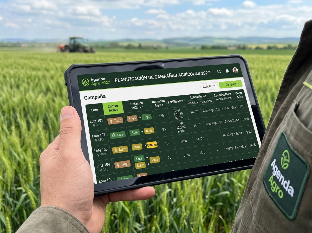 Planilla de campañas agrícolas y rotación de cultivos